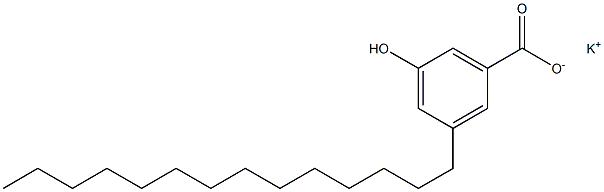 3-Tetradecyl-5-hydroxybenzoic acid potassium salt Structure