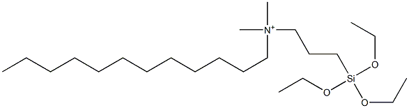 N,N-Dimethyl-N-[3-(triethoxysilyl)propyl]-1-dodecanaminium 구조식 이미지