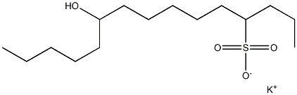 10-Hydroxypentadecane-4-sulfonic acid potassium salt Structure