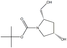 (2S,4S)-4-Hydroxy-2-hydroxymethyl-1-pyrrolidinecarboxylic acid tert-butyl ester 구조식 이미지