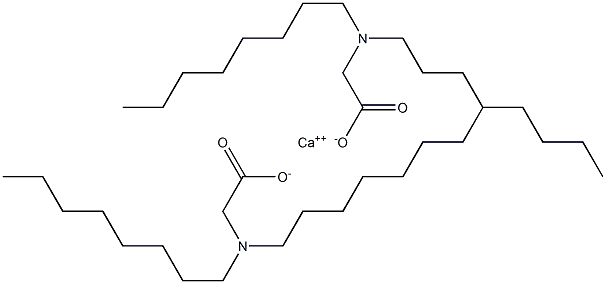 Bis(N,N-dioctylglycine)calcium salt 구조식 이미지