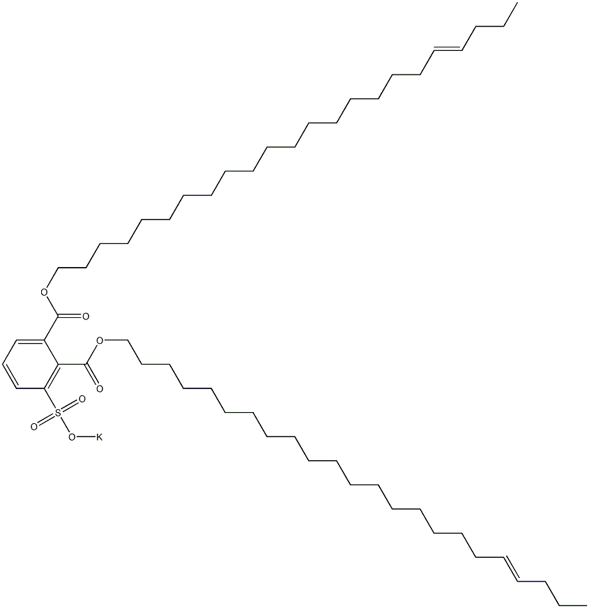 3-(Potassiosulfo)phthalic acid di(19-tricosenyl) ester 구조식 이미지