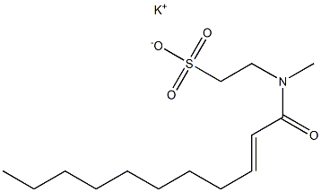 N-(2-Undecenoyl)-N-methyltaurine potassium salt 구조식 이미지