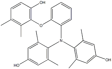 N,N-Bis(4-hydroxy-2,6-dimethylphenyl)-2-(6-hydroxy-2,3-dimethylphenoxy)benzenamine Structure