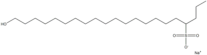 21-Hydroxyhenicosane-4-sulfonic acid sodium salt 구조식 이미지
