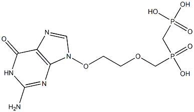 9-[2-[[Hydroxy(phosphonomethyl)phosphinyl]methoxy]ethoxy]-1,9-dihydro-2-amino-6H-purin-6-one Structure