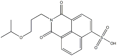 2-(3-Isopropoxypropyl)-2,3-dihydro-1,3-dioxo-1H-benzo[de]isoquinoline-6-sulfonic acid 구조식 이미지