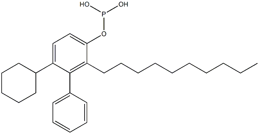 Phosphorous acid cyclohexylphenyl(2-decylphenyl) ester 구조식 이미지