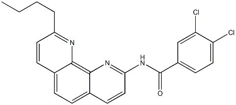 2-(3,4-Dichlorobenzoylamino)-9-butyl-1,10-phenanthroline 구조식 이미지