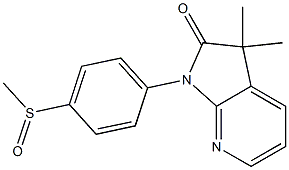 1,3-Dihydro-3,3-dimethyl-1-(4-methylsulfinylphenyl)-2H-pyrrolo[2,3-b]pyridin-2-one Structure