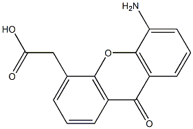 5-Amino-9-oxo-9H-xanthene-4-acetic acid 구조식 이미지