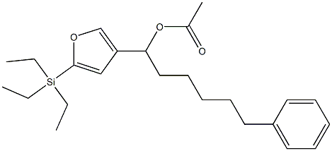 Acetic acid 1-[5-(triethylsilyl)-3-furyl]-6-phenylhexyl ester 구조식 이미지