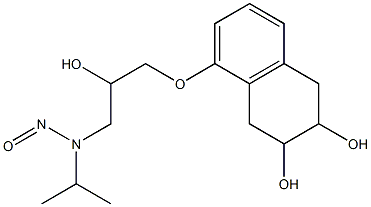 5-[3-(Isopropylnitrosoamino)-2-hydroxypropoxy]-1,2,3,4-tetrahydronaphthalene-2,3-diol 구조식 이미지