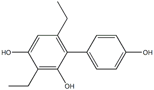 3,6-Diethyl-1,1'-biphenyl-2,4,4'-triol 구조식 이미지