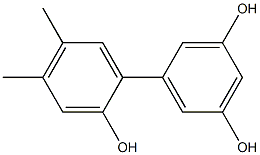 4',5'-Dimethyl-1,1'-biphenyl-2',3,5-triol 구조식 이미지