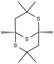 (1R,5R)-1,3,3,5,7,7-Hexamethyl-2,6,9-trithiabicyclo[3.3.1]nonane Structure