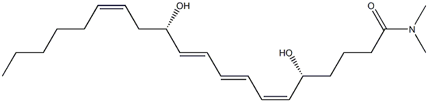 (5R,6Z,8E,10E,12S,14Z)-5,12-Dihydroxy-N,N-dimethyl-6,8,10,14-icosatetrenamide 구조식 이미지