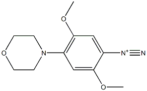 2,5-Dimethoxy-4-(4-morpholinyl)benzenediazonium Structure