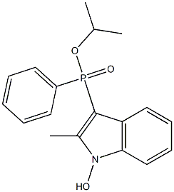 3-[Phenyl(isopropoxy)phosphinyl]-2-methyl-1-hydroxy-1H-indole 구조식 이미지