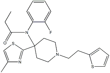 N-(2-Fluorophenyl)-N-[1-[2-(2-thienyl)ethyl]-4-(4-methylthiazol-2-yl)piperidin-4-yl]propanamide Structure