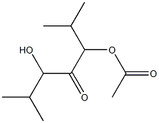 3-Acetoxy-5-hydroxy-2,6-dimethyl-4-heptanone 구조식 이미지