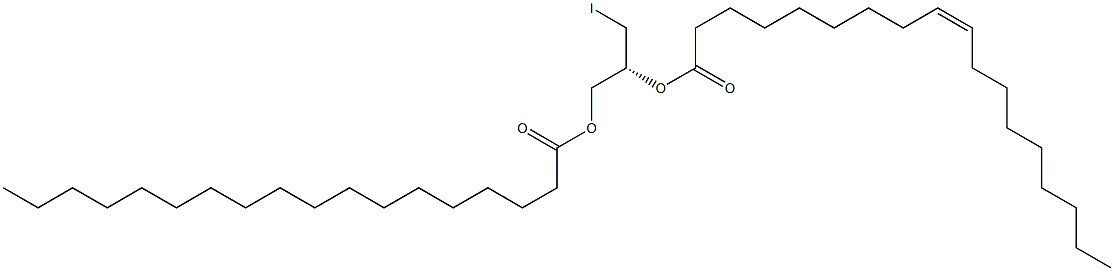 [R,(+)]-3-Iodo-1,2-propanediol 2-oleate 1-stearate Structure