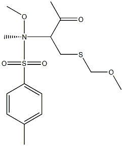 (R)-4-(Methoxymethylthio)-3-(N-methoxymethyl-N-tosylamino)butan-2-one 구조식 이미지