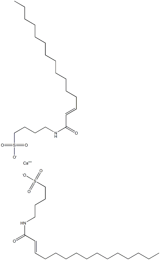 Bis[4-(2-pentadecenoylamino)-1-butanesulfonic acid]calcium salt 구조식 이미지