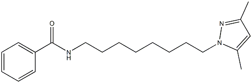 N-[8-(3,5-Dimethyl-1H-pyrazol-1-yl)octyl]benzamide 구조식 이미지