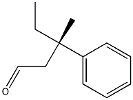 [S,(+)]-3-Methyl-3-phenylvaleraldehyde Structure