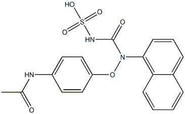 p-Acetaminophenyloxynaphthylurea sulfonic acid 구조식 이미지