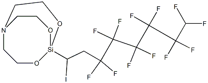 1-(1-Iodo-3,3,4,4,5,5,6,6,7,7,8,8-dodecafluorooctyl)-2,8,9-trioxa-5-aza-1-silabicyclo[3.3.3]undecane 구조식 이미지