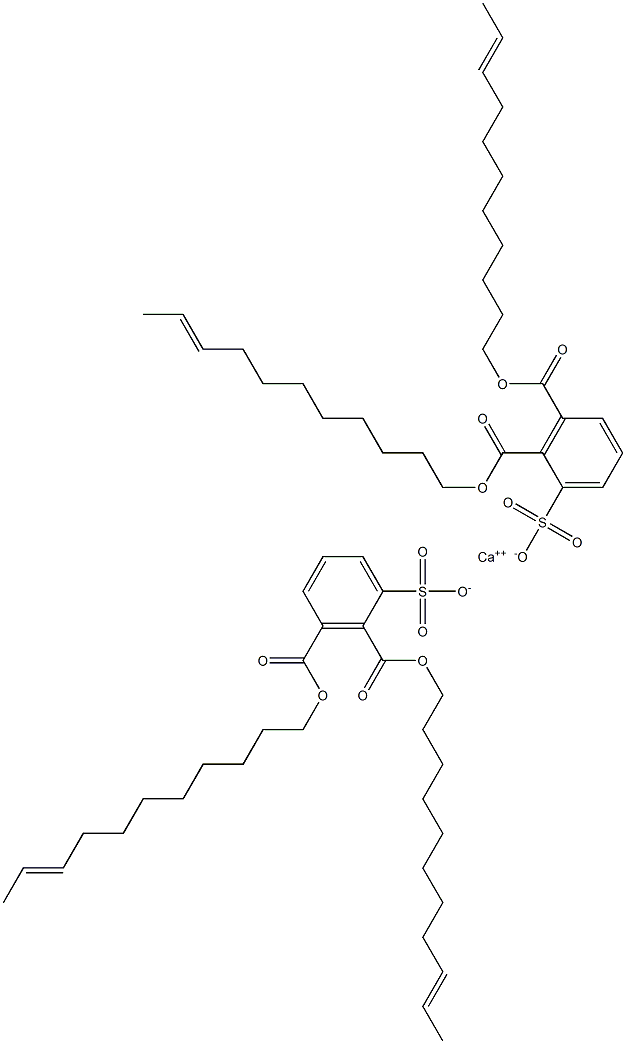 Bis[2,3-di(9-undecenyloxycarbonyl)benzenesulfonic acid]calcium salt Structure