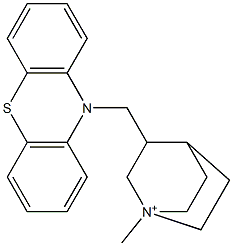 1-Methyl-3-(10H-phenothiazin-10-ylmethyl)-1-azoniabicyclo[2.2.2]octane 구조식 이미지