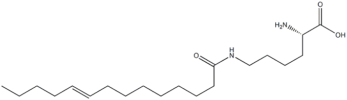 N6-(9-Tetradecenoyl)lysine Structure