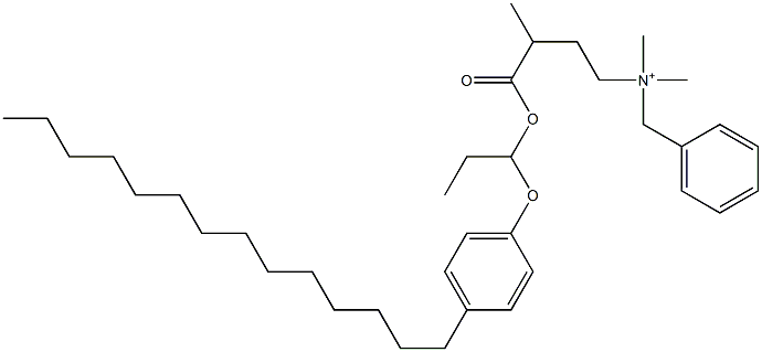 N,N-Dimethyl-N-benzyl-N-[3-[[1-(4-tetradecylphenyloxy)propyl]oxycarbonyl]butyl]aminium Structure