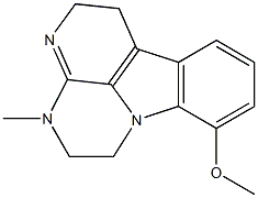 10-Methoxy-2,3,5,6-tetrahydro-3-methyl-1H-3,4,10b-triazafluoranthene 구조식 이미지