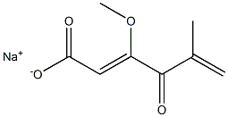 3-Methoxy-5-methyl-4-oxo-2,5-hexadienoic acid sodium salt 구조식 이미지