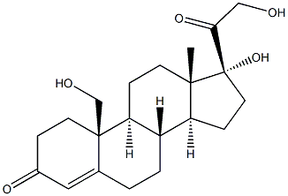 17,19,21-Trihydroxypregn-4-ene-3,20-dione Structure