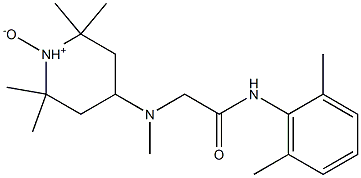 2,2,6,6-Tetramethyl-4-[methyl[2-(2,6-dimethylphenylamino)-2-oxoethyl]amino]piperidine 1-oxide Structure