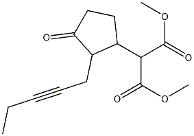 3-Oxo-2-(2-pentynyl)cyclopentylmalonic acid dimethyl ester 구조식 이미지