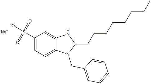 1-Benzyl-2,3-dihydro-2-octyl-1H-benzimidazole-5-sulfonic acid sodium salt 구조식 이미지