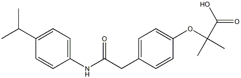 2-[4-[2-(4-Isopropylphenylamino)-2-oxoethyl]phenoxy]-2-methylpropionic acid Structure