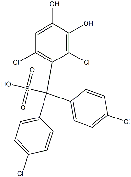 (2,6-Dichloro-3,4-dihydroxyphenyl)bis(4-chlorophenyl)methanesulfonic acid 구조식 이미지