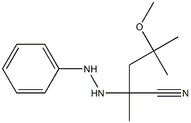4-Methoxy-2,4-dimethyl-2-(N'-phenylhydrazino)valeronitrile 구조식 이미지