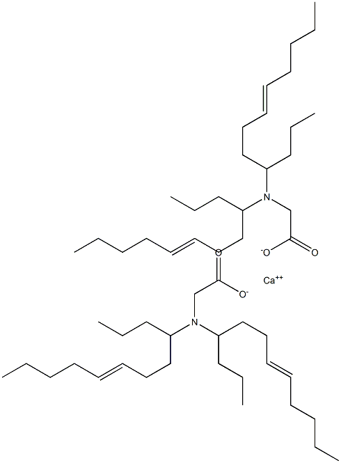 Bis[N,N-di(7-dodecen-4-yl)glycine]calcium salt 구조식 이미지