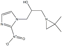 1-(2,2-Dimethyl-1-aziridinylmethyl)-2-(2-nitro-1H-imidazol-1-yl)ethanol 구조식 이미지