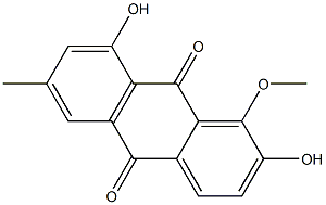 2,8-Dihydroxy-1-methoxy-6-methylanthraquinone Structure