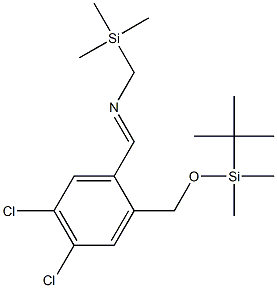 N-(Trimethylsilylmethyl)[2-(tert-butyldimethylsilyloxymethyl)-4,5-dichlorophenyl]methanimine Structure