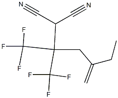 [1,1-Bis(trifluoromethyl)-3-methylenepentyl]malononitrile 구조식 이미지